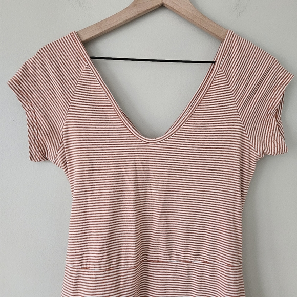 Pact Orange Stripe Organic Cotton Cross Back Midi Dress - Picture 8 of 13